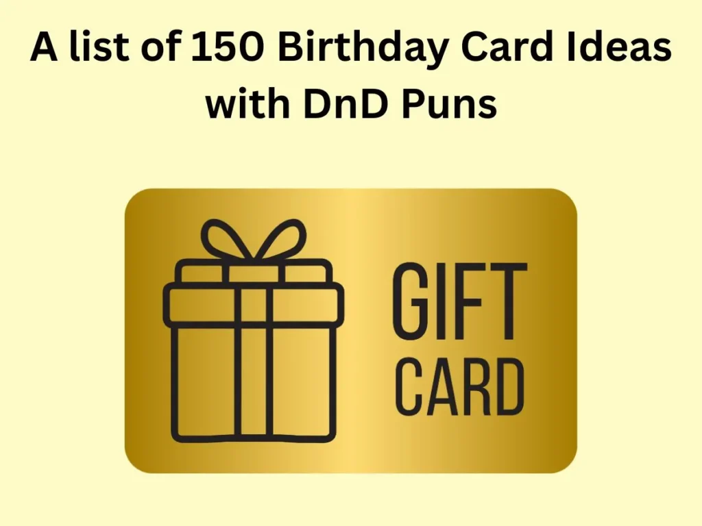 Birthday Card Ideas with DnD Puns