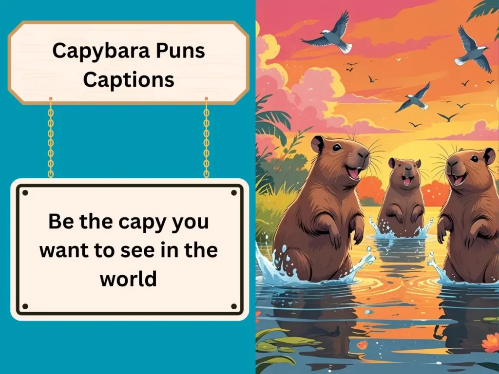 Capybara Puns Captions