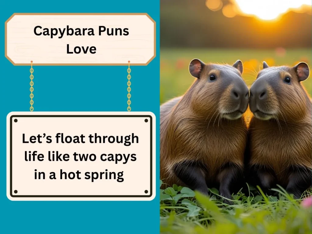 Capybara Puns Love