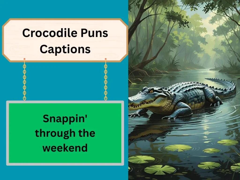 Crocodile Puns Captions