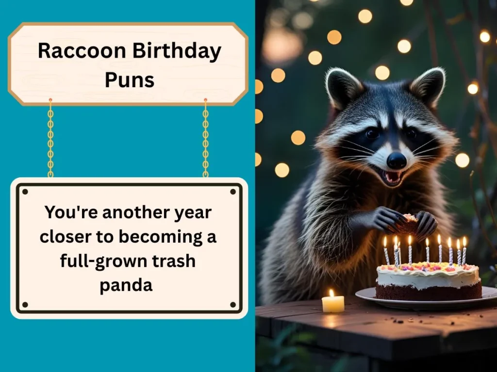 Raccoon Birthday Puns