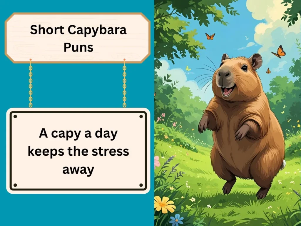 Short Capybara Puns