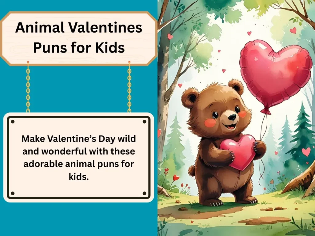 Animal Valentines Puns for Kids