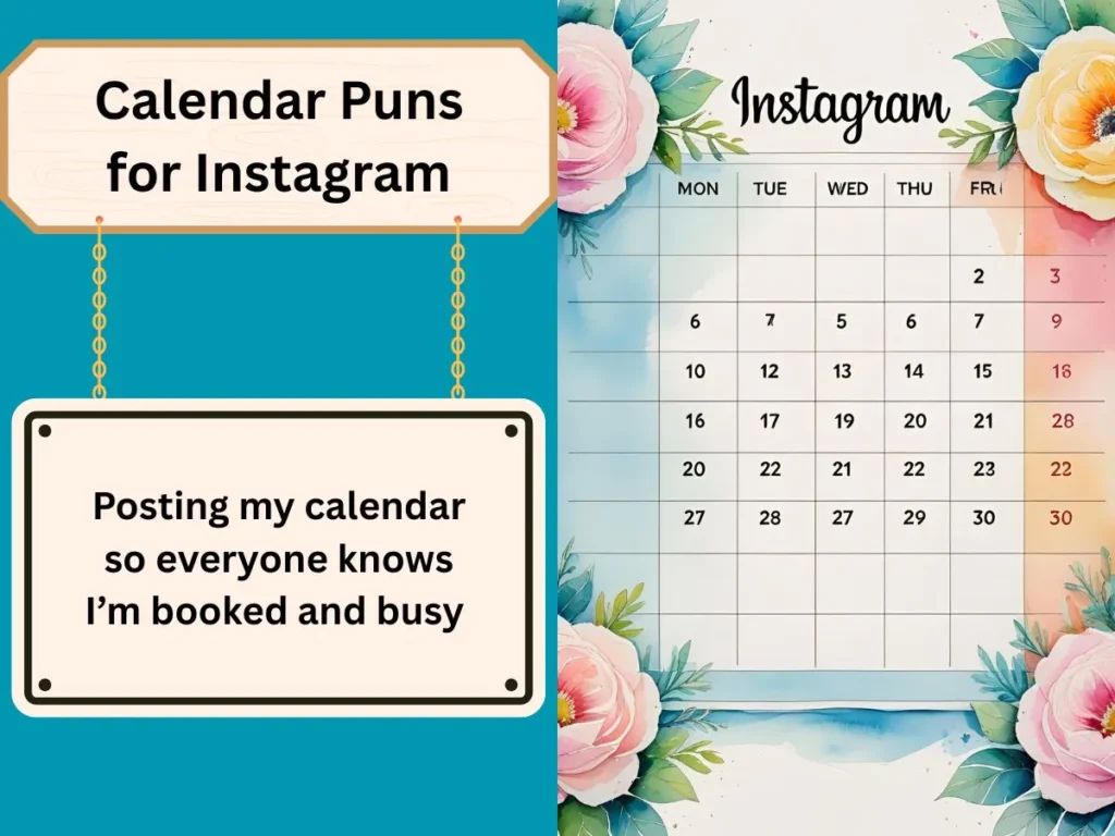 Calendar Puns for Instagram