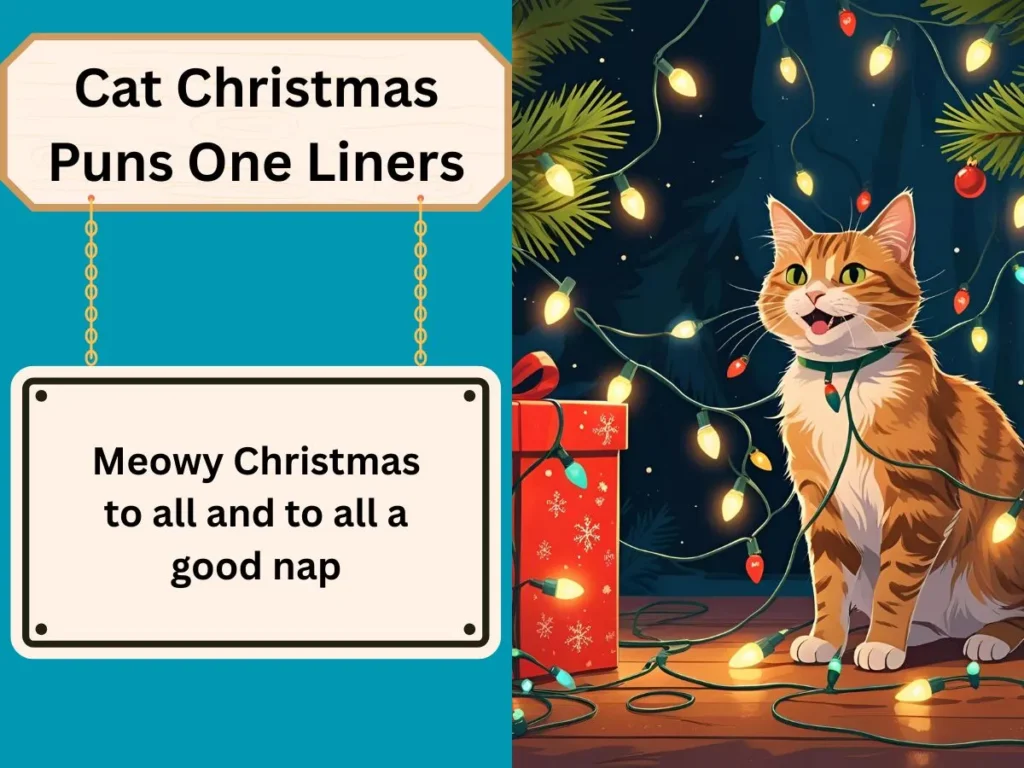 Cat Christmas Puns One Liners
