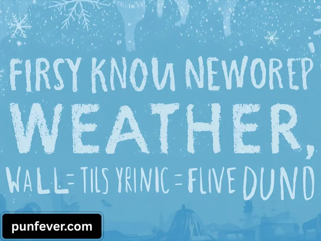 Cold Weather Puns One Liners