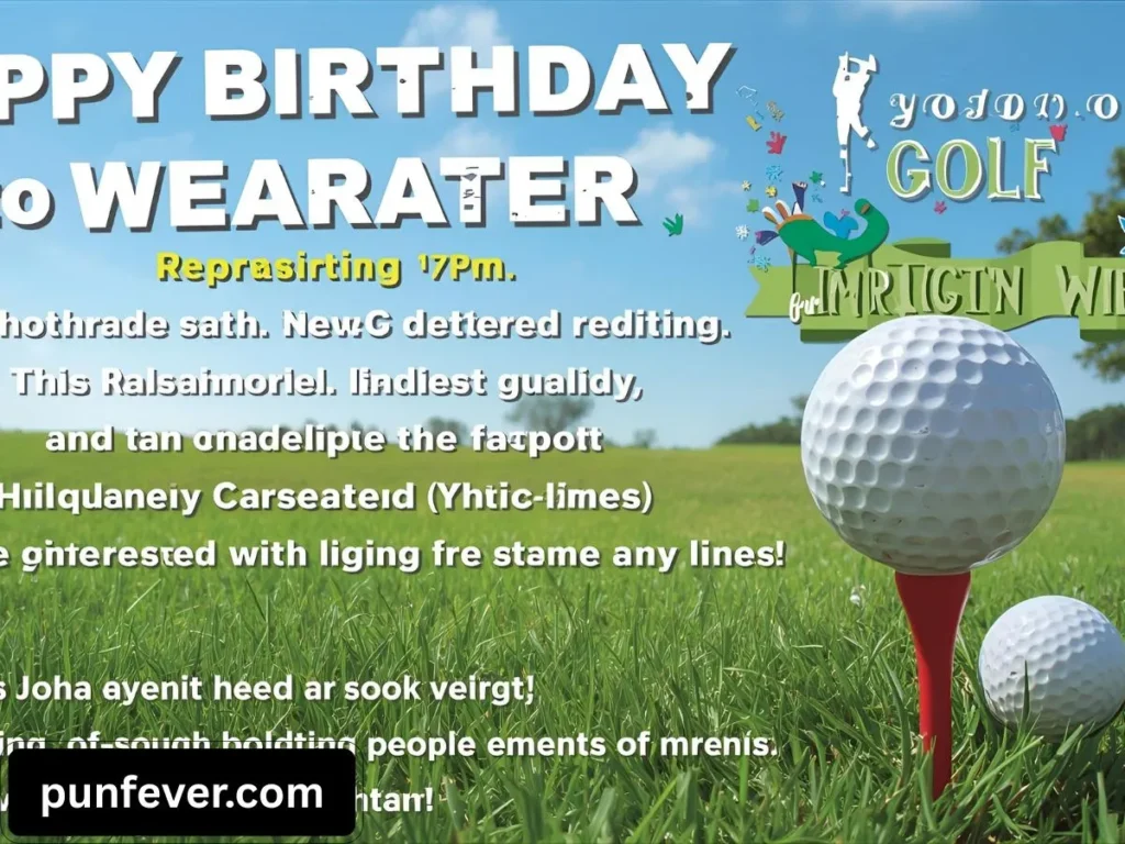 Golf Birthday Puns One Liners